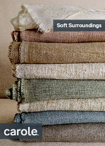 An arrangement of fabrics representing those in the sample book Soft Surroundings.